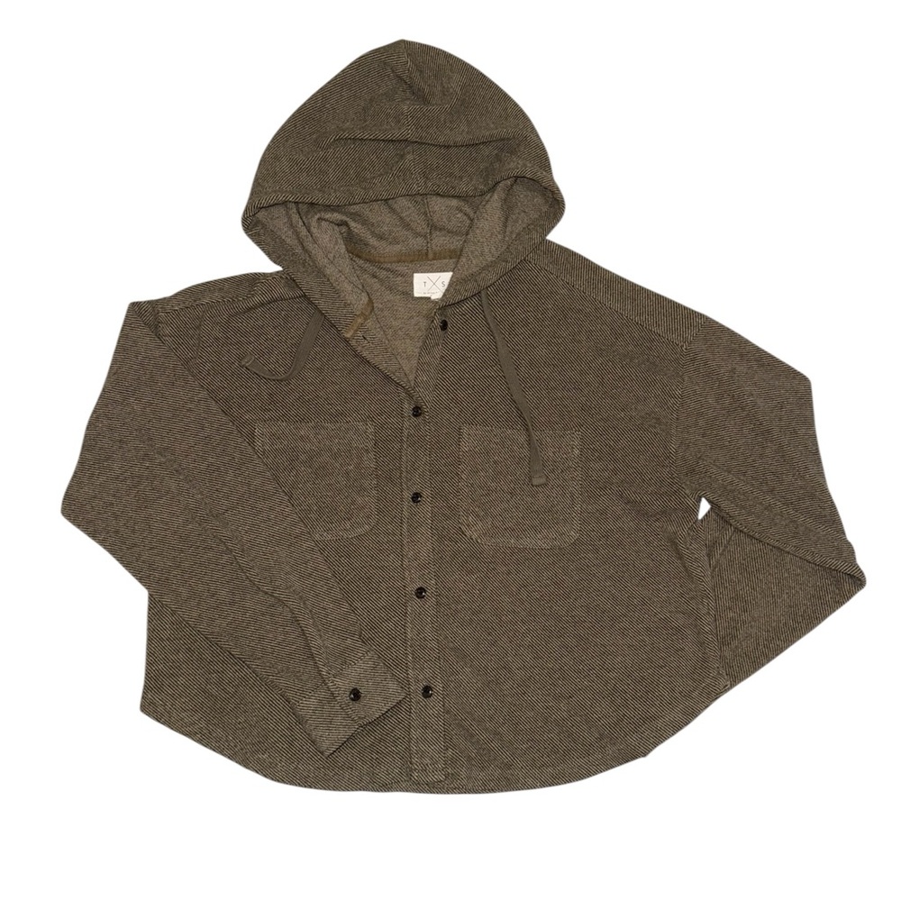 Thread & Supply Brown Hooded Blouse